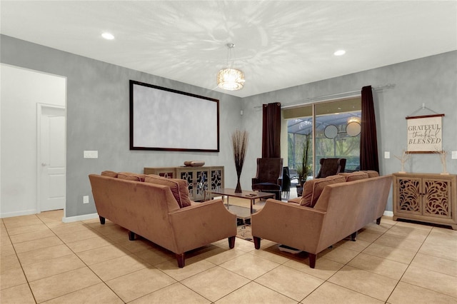 5240 Oakbourne Ave, Davenport, FL 33837 - cinema with light tile patterned floors and recessed lighting