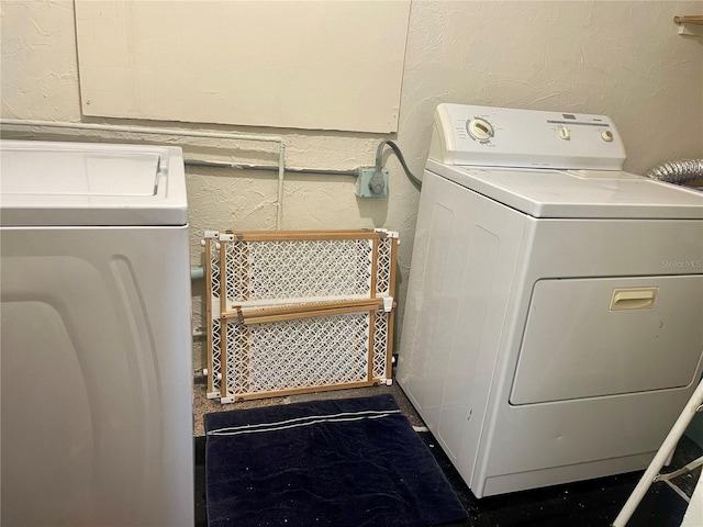 view of clothes washing area