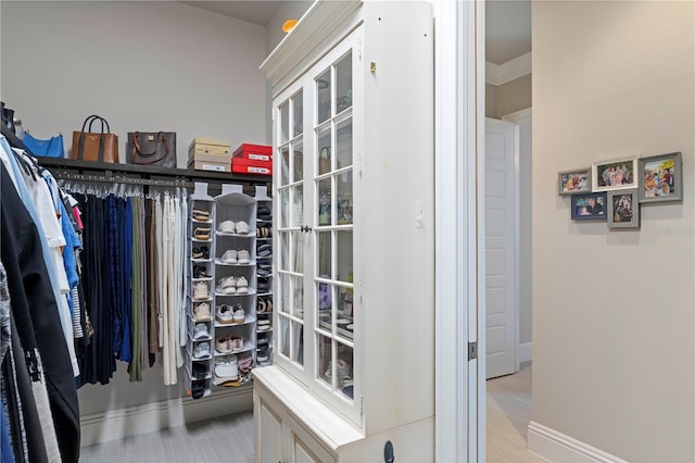 view of walk in closet