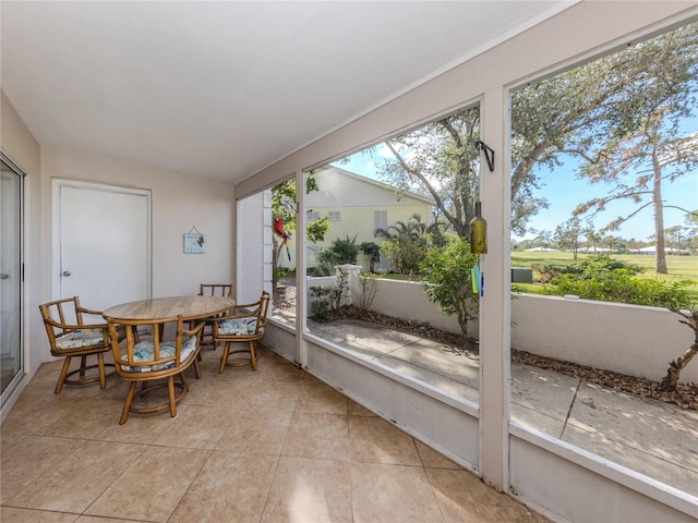 view of sunroom