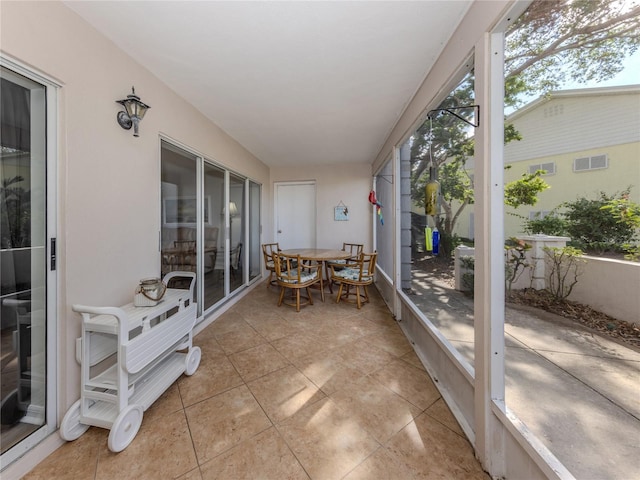 view of sunroom