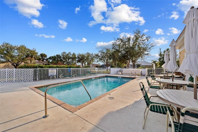 view of pool with a patio area