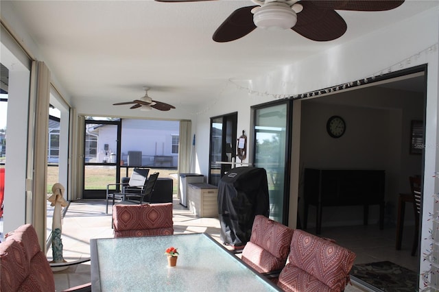 view of sunroom