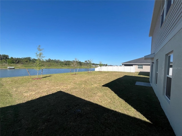 1984 Golden Beak Dr, Eagle Lake, FL 33839 - view of yard with a water view and fence