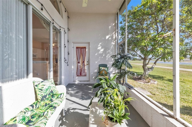 view of sunroom