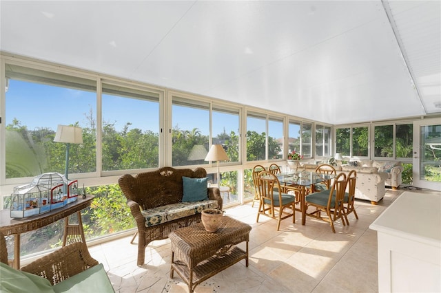 view of sunroom