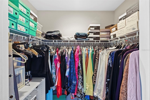 view of walk in closet