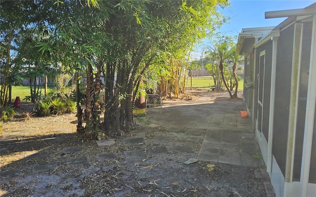 view of yard featuring a patio area