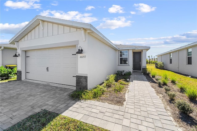 view of front of home featuring a garage