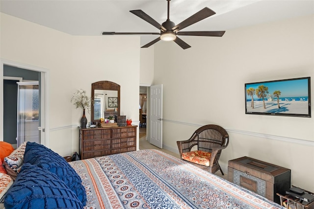 bedroom with ceiling fan