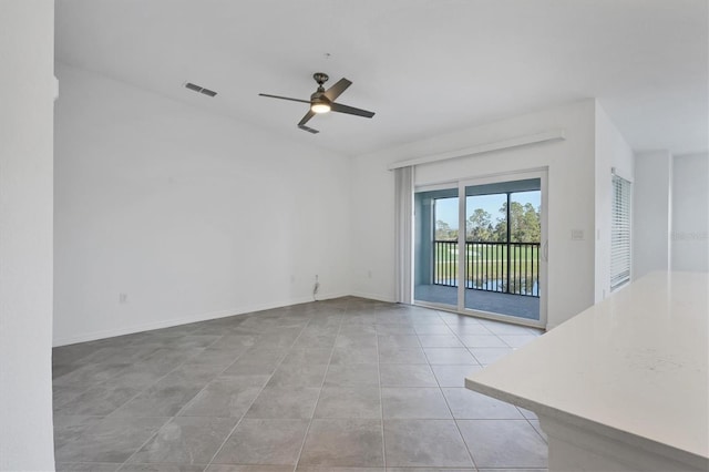 12470 Wellen Golf St Unit 203, Venice, FL 34293 - unfurnished living room featuring light tile patterned floors and ceiling fan