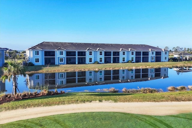 12470 Wellen Golf St Unit 203, Venice, FL 34293 - exterior space with a yard and a water view