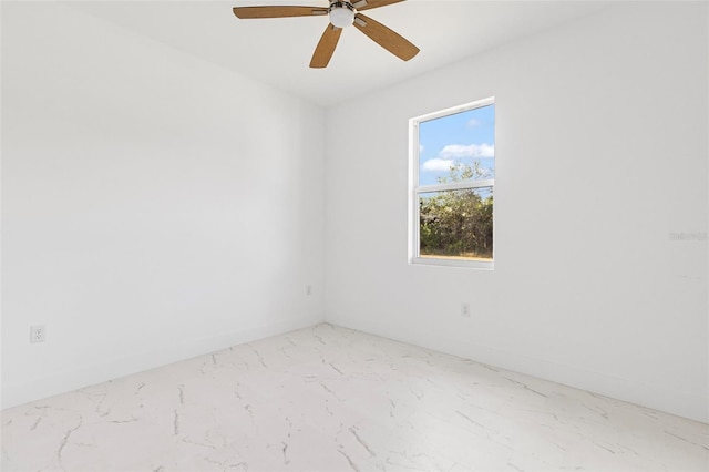 empty room featuring ceiling fan