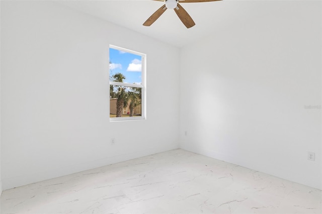 empty room with ceiling fan