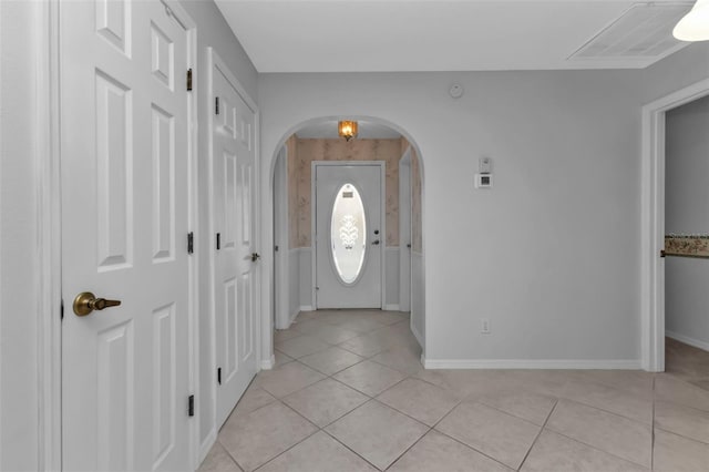 view of tiled foyer