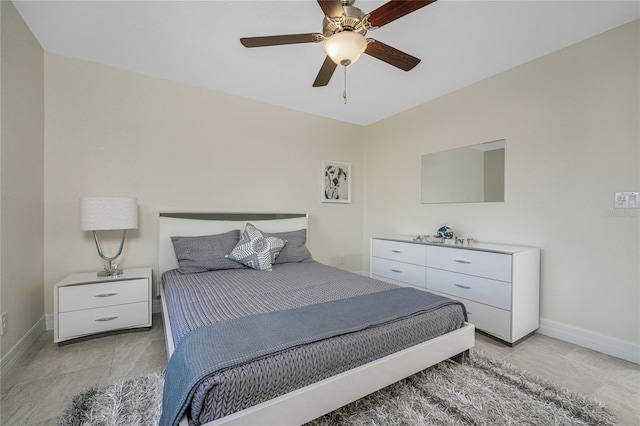 bedroom with ceiling fan