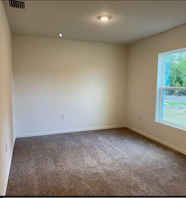 view of carpeted spare room