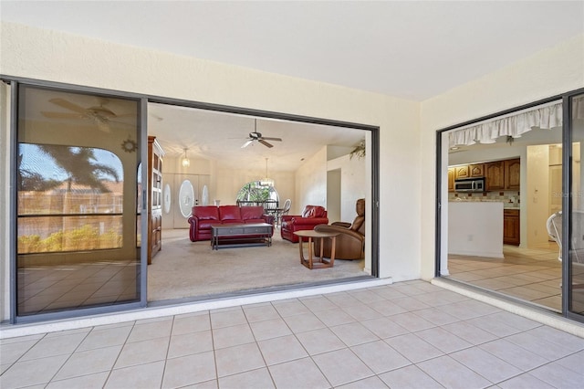 view of patio / terrace with an outdoor hangout area and ceiling fan