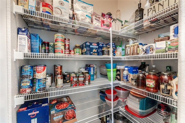 view of pantry