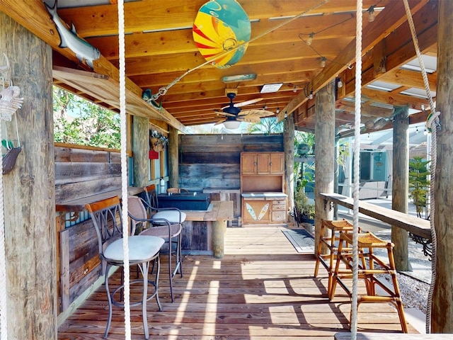 view of patio / terrace with ceiling fan