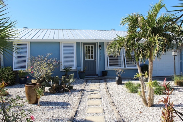 entrance to property with a garage