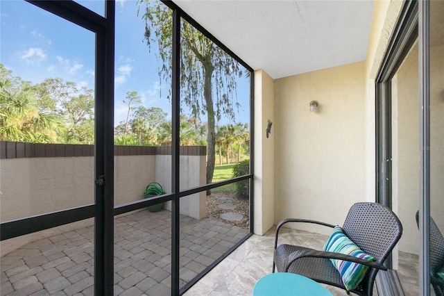 view of sunroom