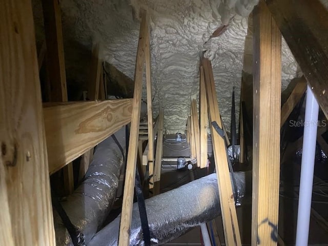 view of attic