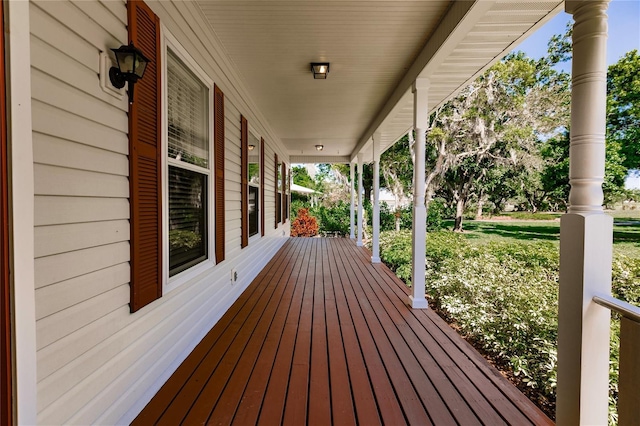 view of wooden terrace