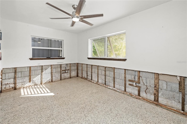 spare room featuring ceiling fan