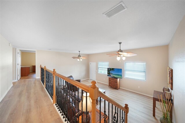 hallway featuring light hardwood / wood-style floors