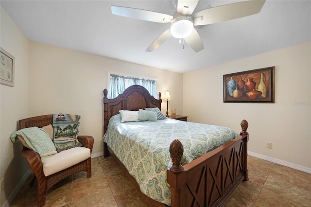 bedroom with ceiling fan