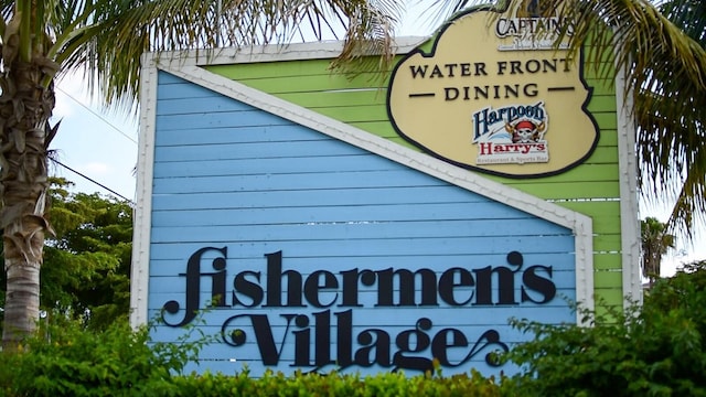 view of community sign