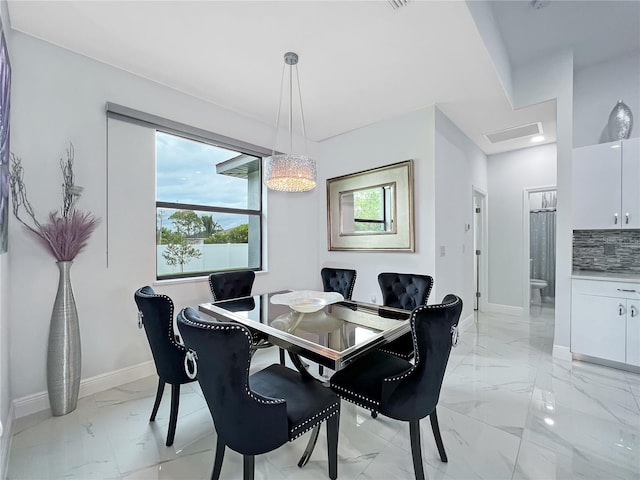 view of dining area