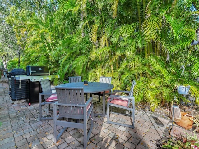 view of patio / terrace with area for grilling