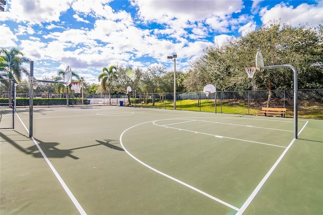 view of sport court