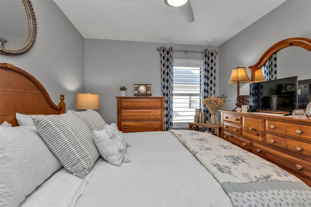 bedroom with ceiling fan