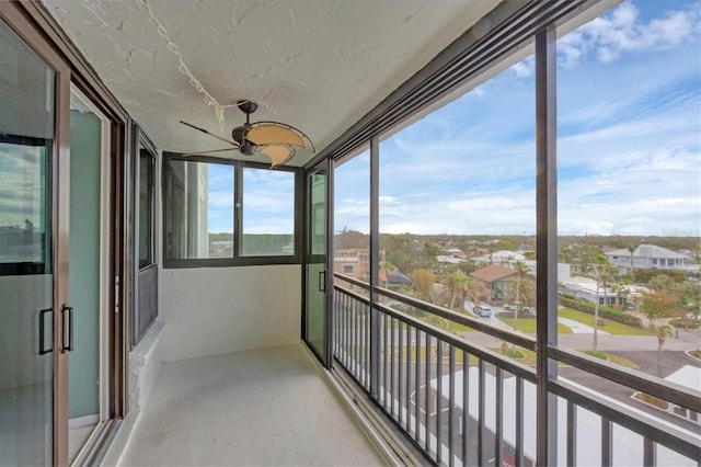 unfurnished sunroom featuring plenty of natural light