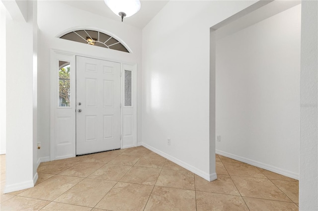 view of tiled foyer