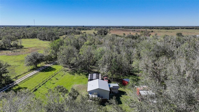 drone / aerial view featuring a rural view