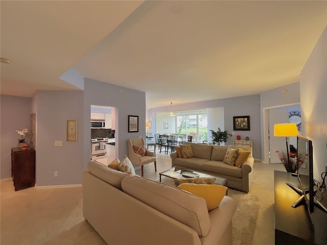 view of carpeted living room