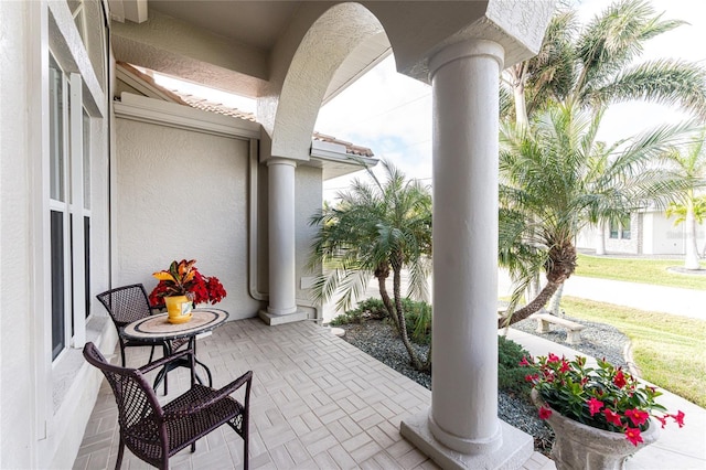 view of patio with covered porch