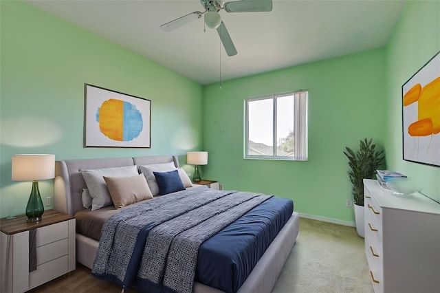 bedroom with ceiling fan