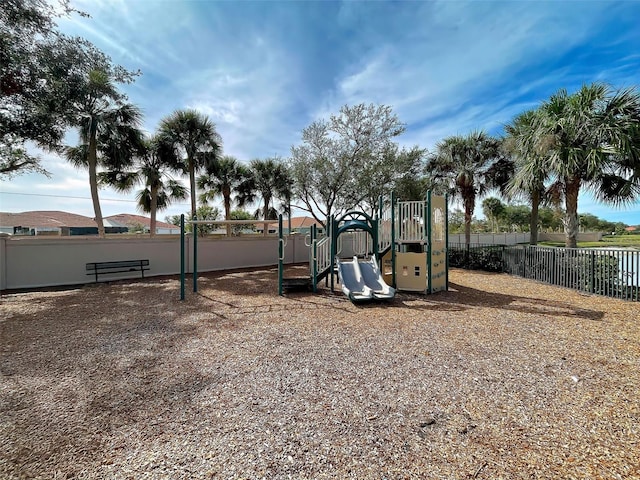 view of jungle gym