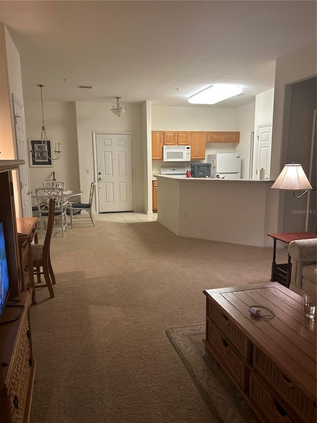 view of carpeted living room