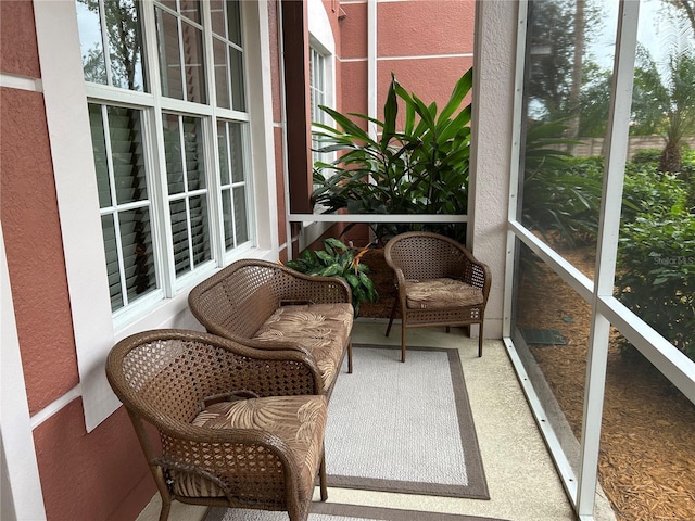 view of sunroom