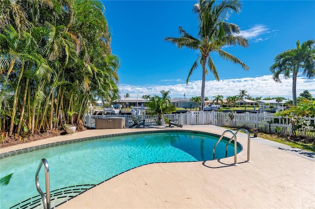 view of pool with a patio