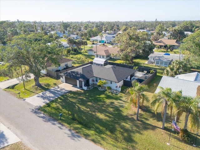 drone / aerial view featuring a residential view