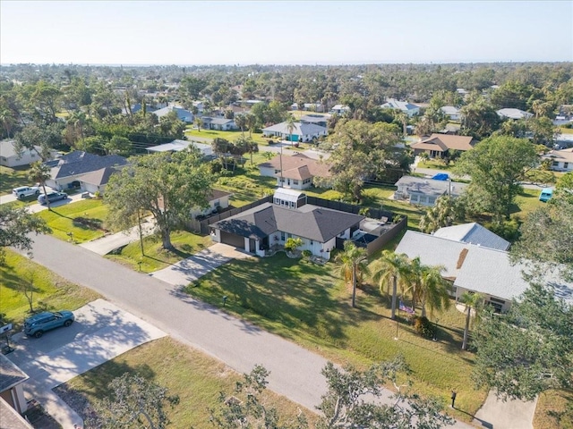 aerial view with a residential view