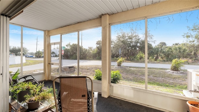 sunroom with plenty of natural light