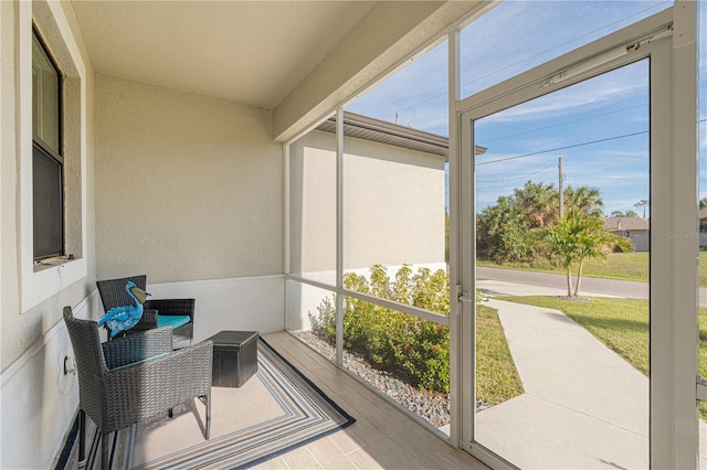 view of sunroom